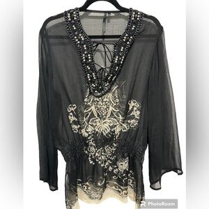 Size xl KAY CELINE heavily beaded top